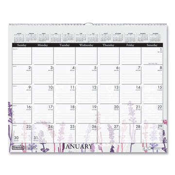 House of Doolittle™ Recycled Wild Flower Wall Calendar, Wild Flowers Artwork, 15 X 12, White-multicolor Sheets, 12-month (jan To Dec): 2022 freeshipping - TVN Wholesale